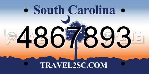 4867893 South Carolina License Plate