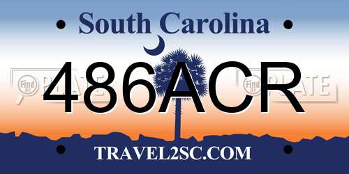 486ACR South Carolina License Plate