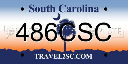 486CSC South Carolina License Plate