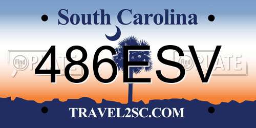 486ESV South Carolina License Plate