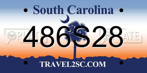 486S28 South Carolina License Plate