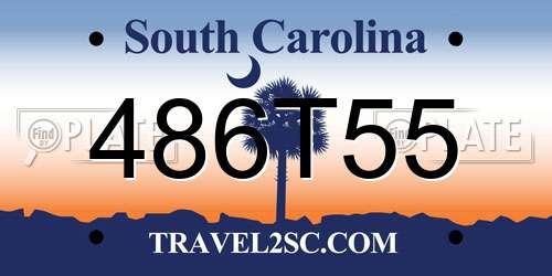 486T55 South Carolina License Plate