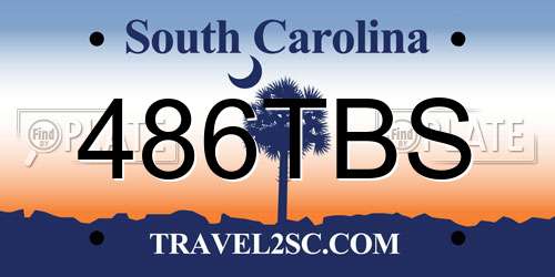 486TBS South Carolina License Plate