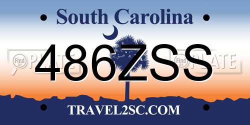 486ZSS South Carolina License Plate