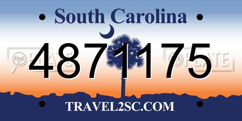 4871175 South Carolina License Plate