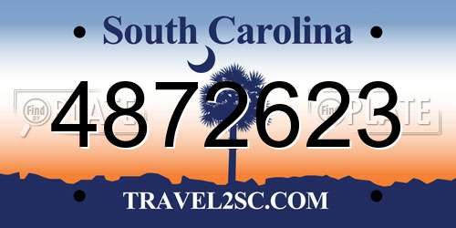 4872623 South Carolina License Plate