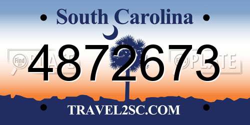 4872673 South Carolina License Plate