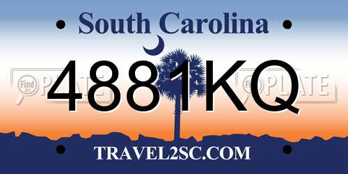 4881KQ South Carolina License Plate