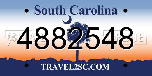 4882548 South Carolina License Plate