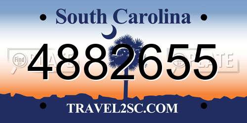 4882655 South Carolina License Plate