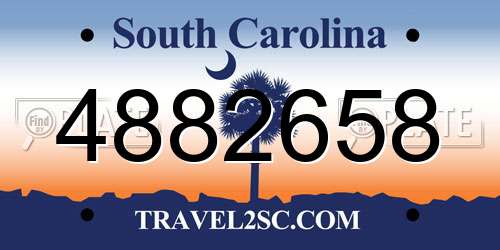 4882658 South Carolina License Plate