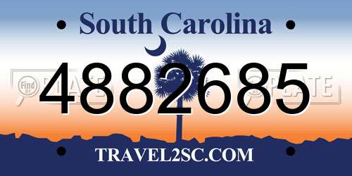 4882685 South Carolina License Plate