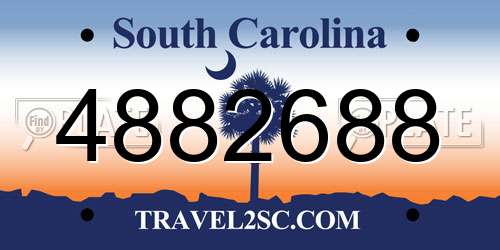 4882688 South Carolina License Plate