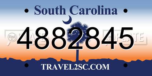 4882845 South Carolina License Plate