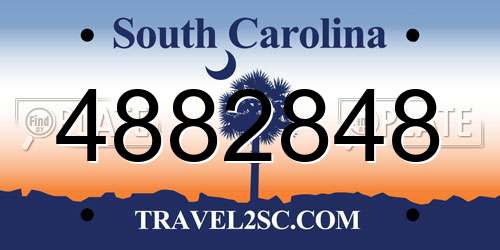 4882848 South Carolina License Plate