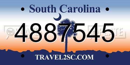 4887545 South Carolina License Plate