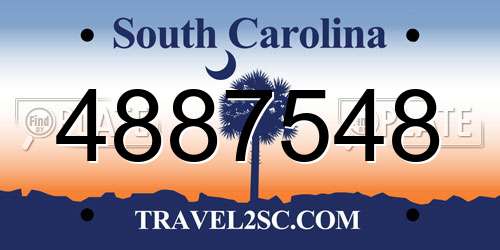 4887548 South Carolina License Plate