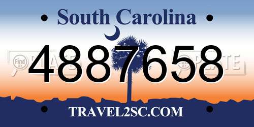 4887658 South Carolina License Plate