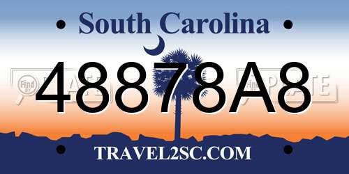 48878A8 South Carolina License Plate
