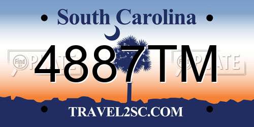 4887TM South Carolina License Plate