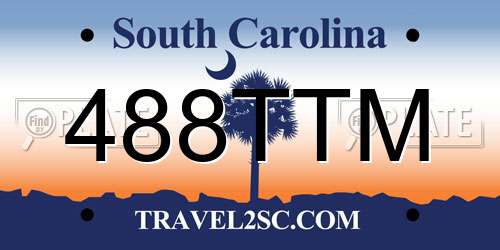 488TTM South Carolina License Plate