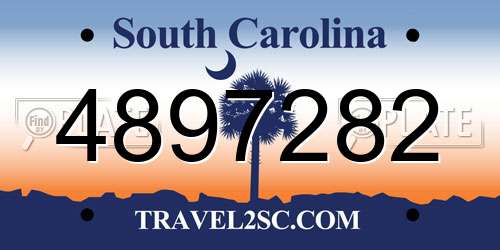 4897282 South Carolina License Plate