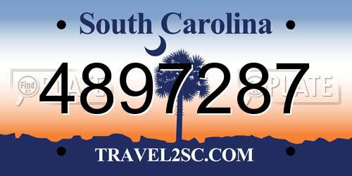 4897287 South Carolina License Plate