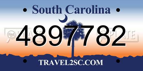 4897782 South Carolina License Plate