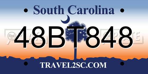 48BT848 South Carolina License Plate
