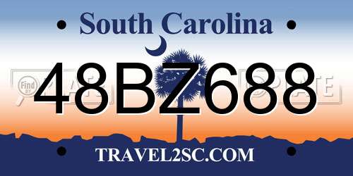48BZ688 South Carolina License Plate