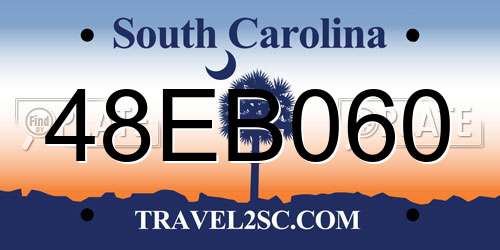 48EB060 South Carolina License Plate
