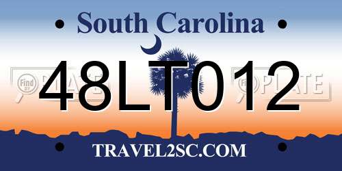 48LT012 South Carolina License Plate