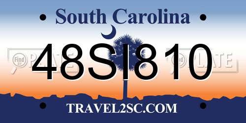 48SI810 South Carolina License Plate