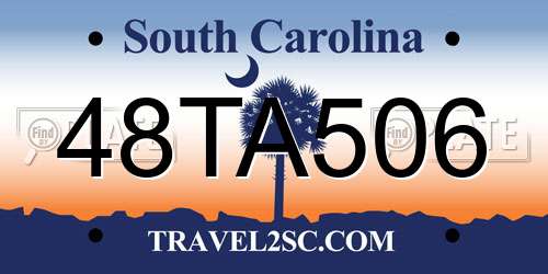 48TA506 South Carolina License Plate