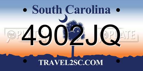 4902JQ South Carolina License Plate