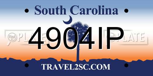 4904IP South Carolina License Plate