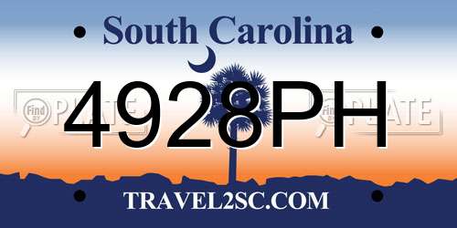 4928PH South Carolina License Plate