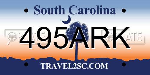 495ARK South Carolina License Plate