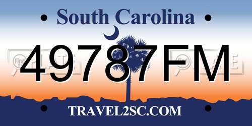 49787FM South Carolina License Plate