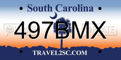 497BMX South Carolina License Plate