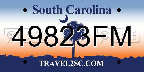 49823FM South Carolina License Plate