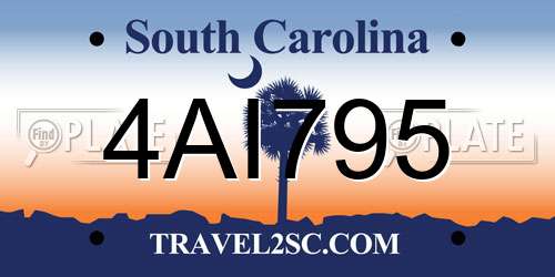4AI795 South Carolina License Plate