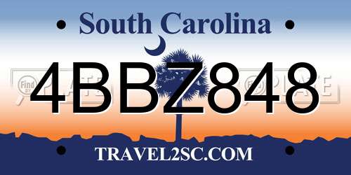 4BBZ848 South Carolina License Plate