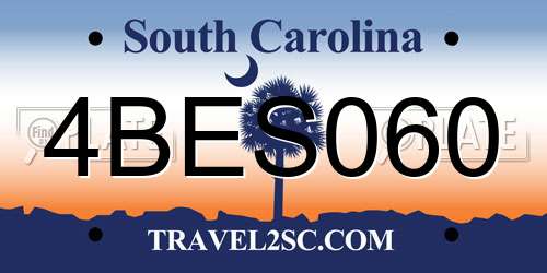4BES060 South Carolina License Plate