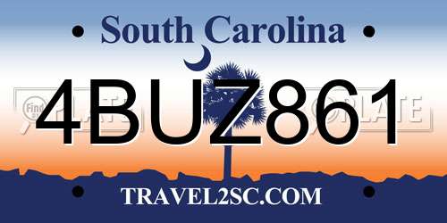 4BUZ861 South Carolina License Plate