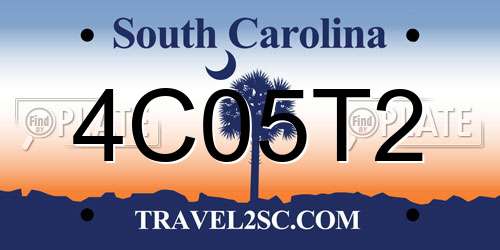 4C05T2 South Carolina License Plate