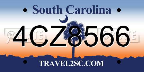 4CZ8566 South Carolina License Plate