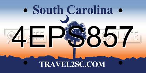 4EPS857 South Carolina License Plate