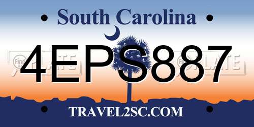 4EPS887 South Carolina License Plate