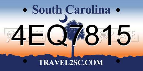 4EQ7815 South Carolina License Plate